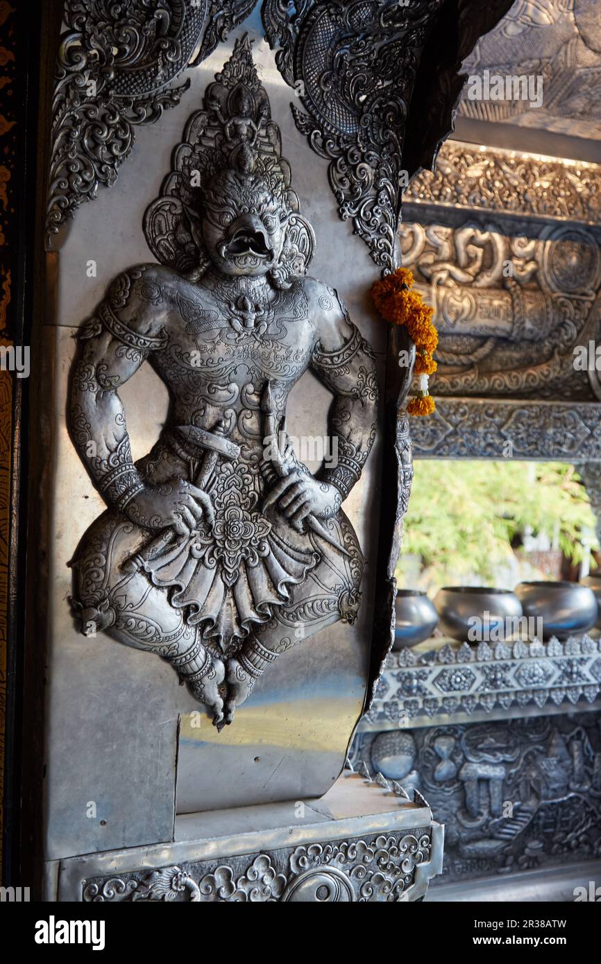 L'unico e bellissimo Tempio d'Argento di Chiang mai, Thailandia, conosciuto anche come Wat Sri Suphan Foto Stock