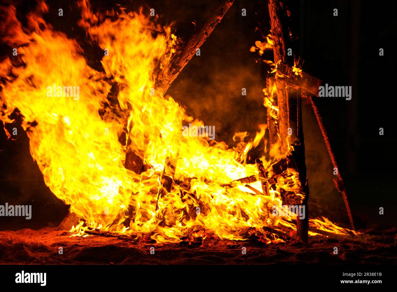 fuoco da campo Foto Stock