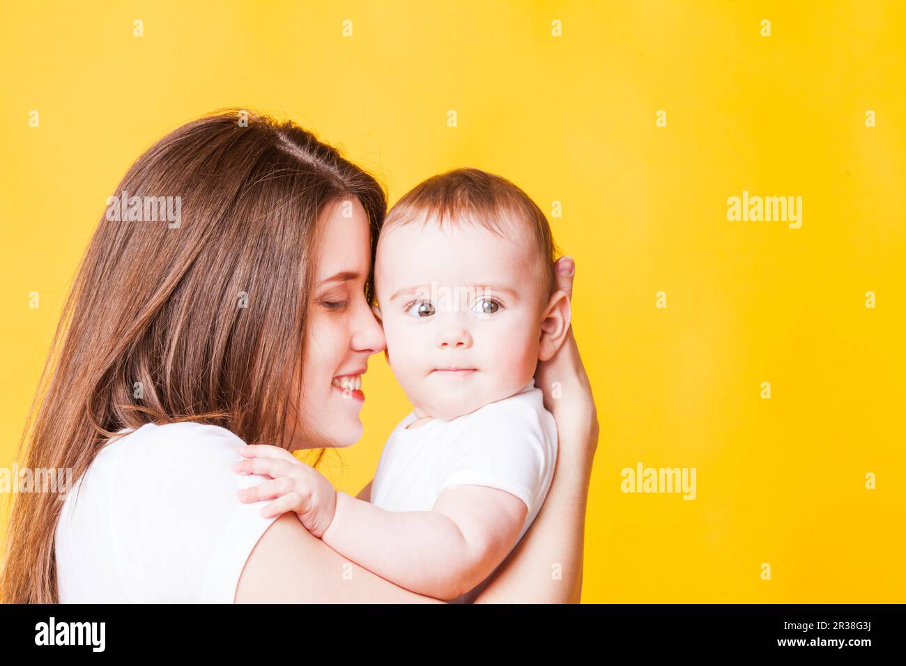 La foto sensibile di MOM con baby Foto Stock