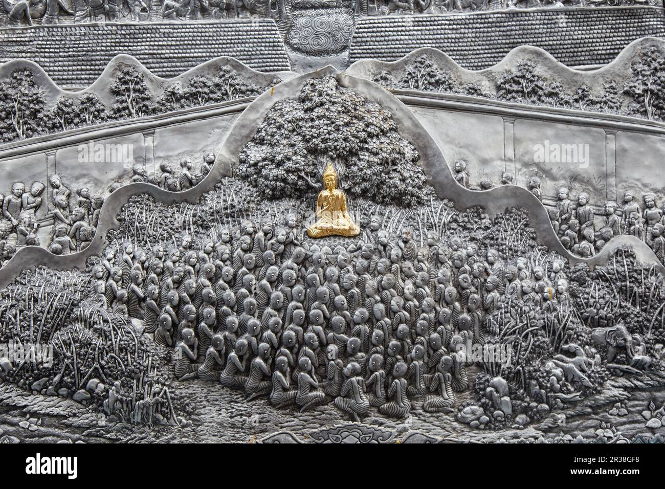 L'unico e bellissimo Tempio d'Argento di Chiang mai, Thailandia, conosciuto anche come Wat Sri Suphan Foto Stock