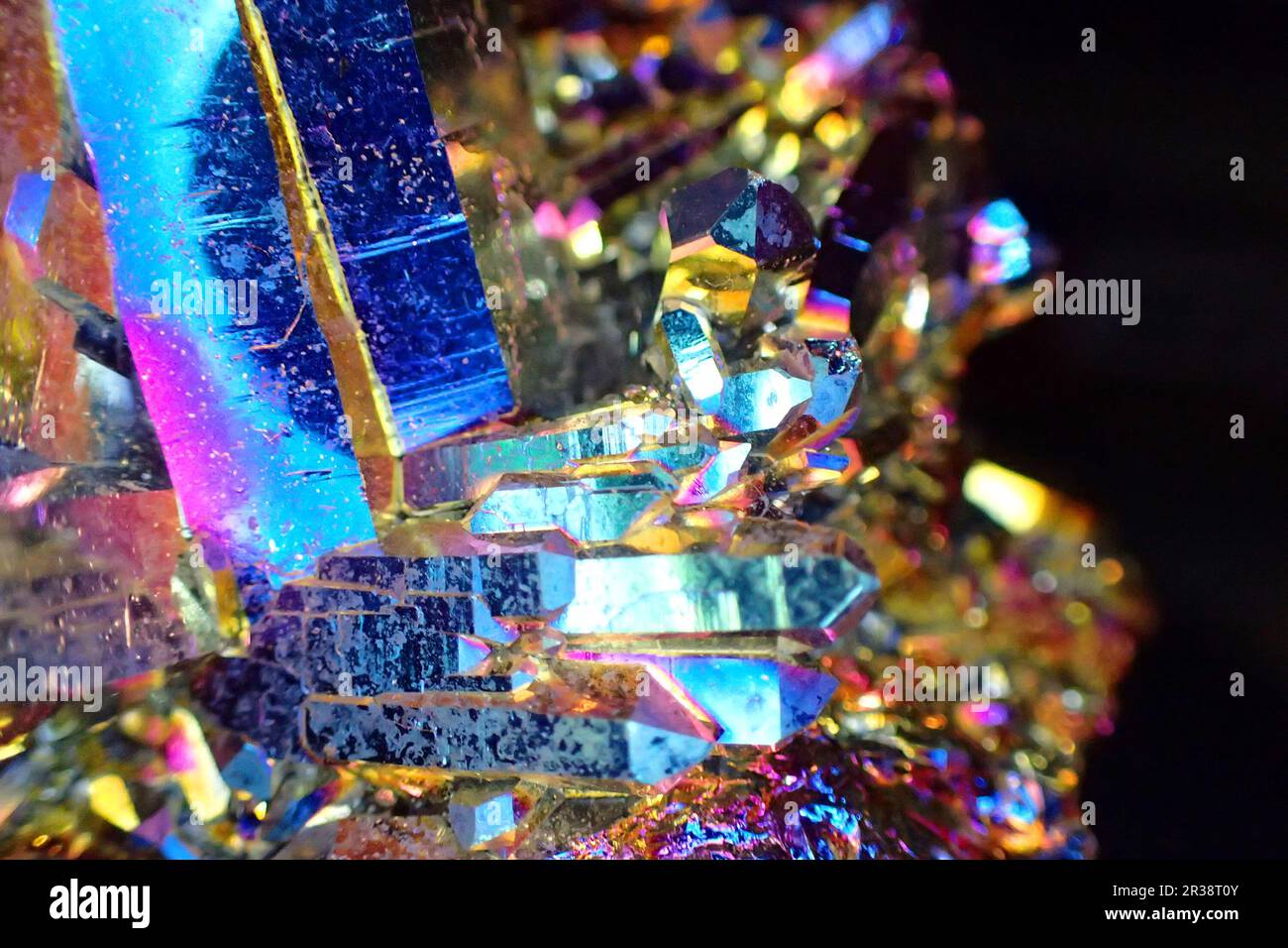 struttura cristallina arcobaleno come sfondo di colore bello Foto Stock
