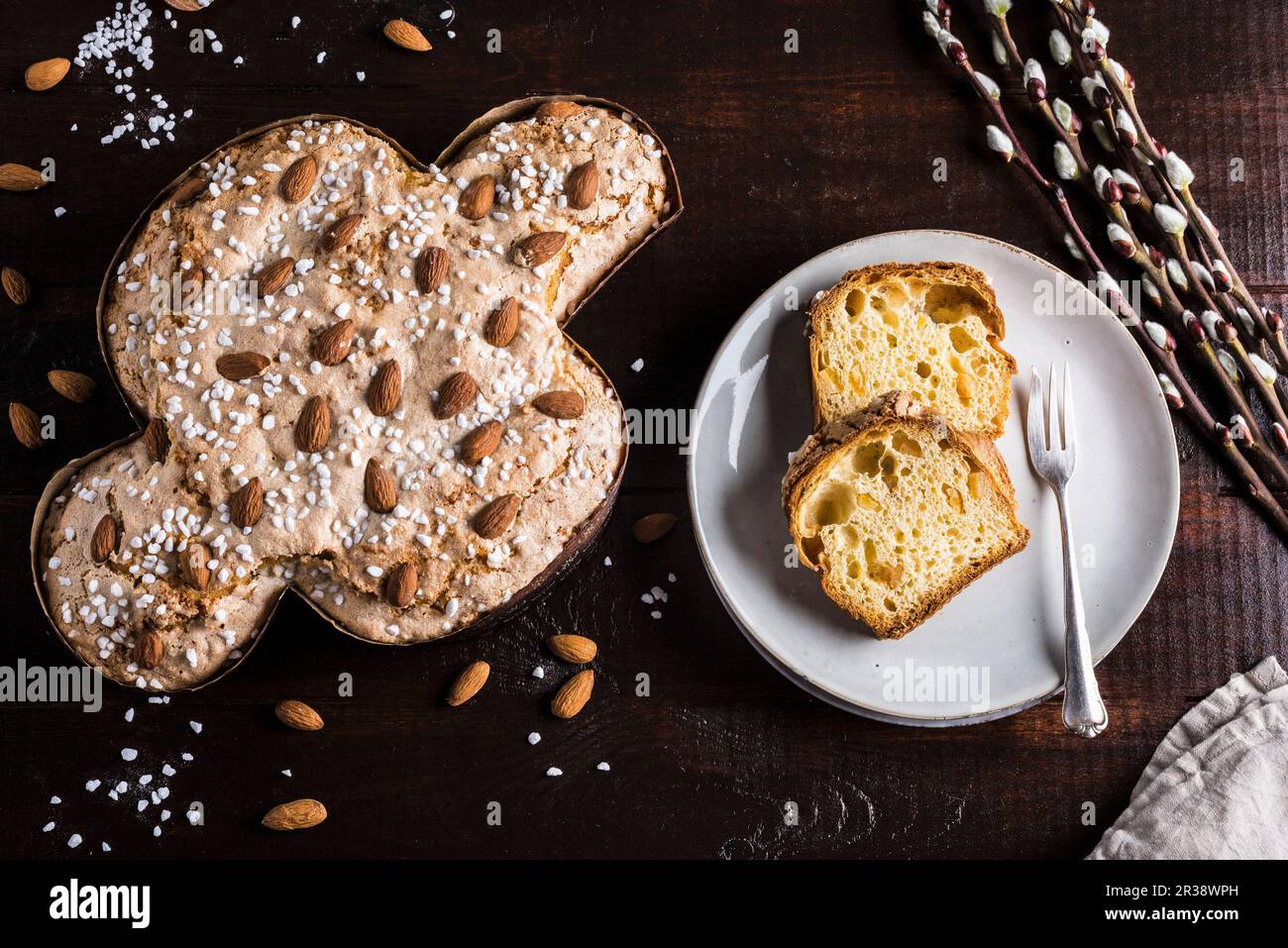 Colomba Pasquale (torta pasquale a forma di colomba di pace, Italia) Foto Stock