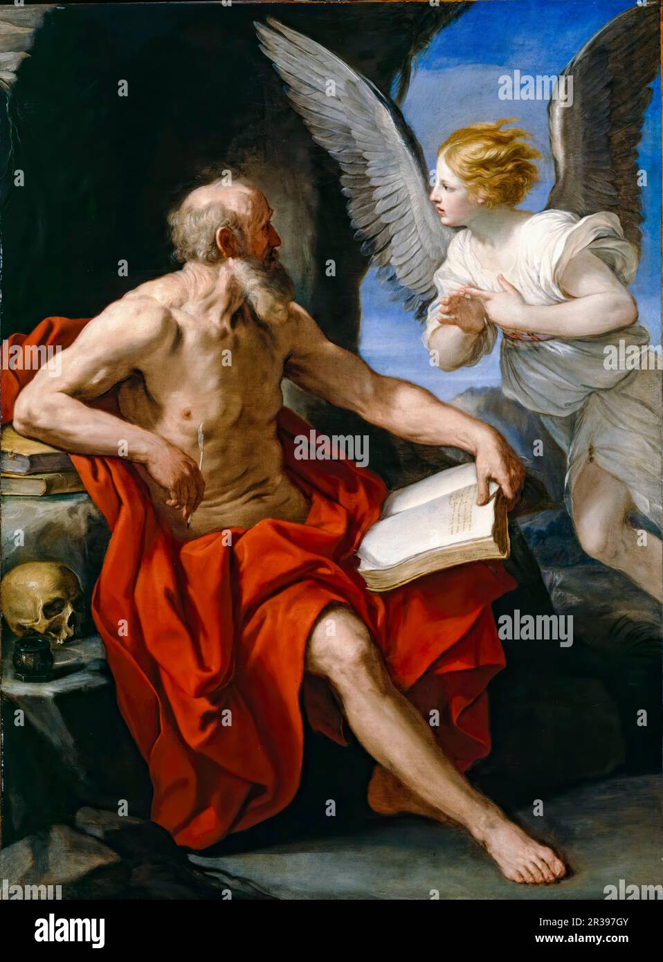 L'Angelo appare a San Girolamo, dipinto di Guido reni, circa 1638 Foto Stock
