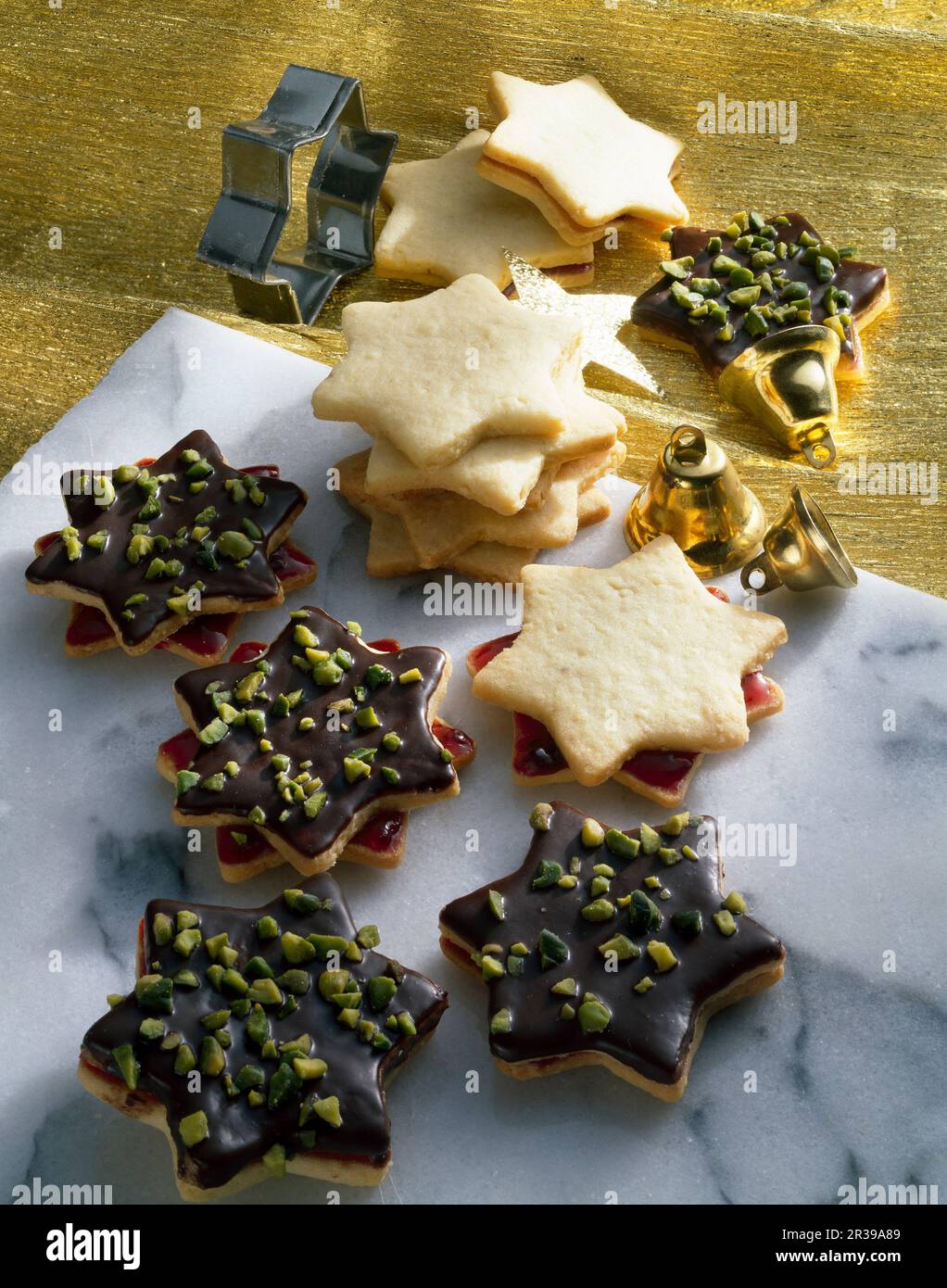 Biscotti al burro per Natale Foto Stock