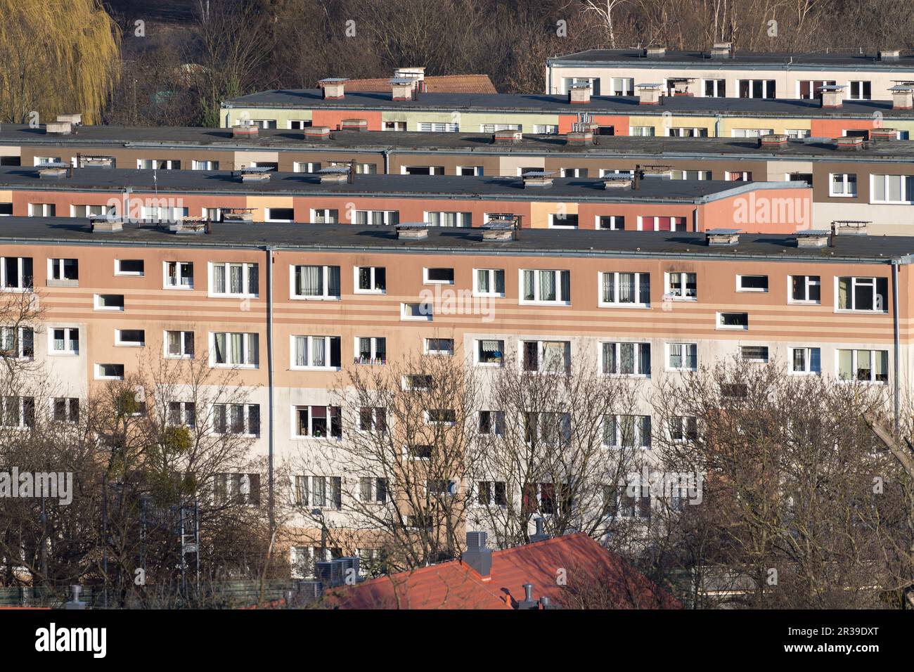 Edifici di appartamenti di epoca comunista a Danzica, Polonia © Wojciech Strozyk / Alamy Stock Photo *** Didascalia locale *** Foto Stock