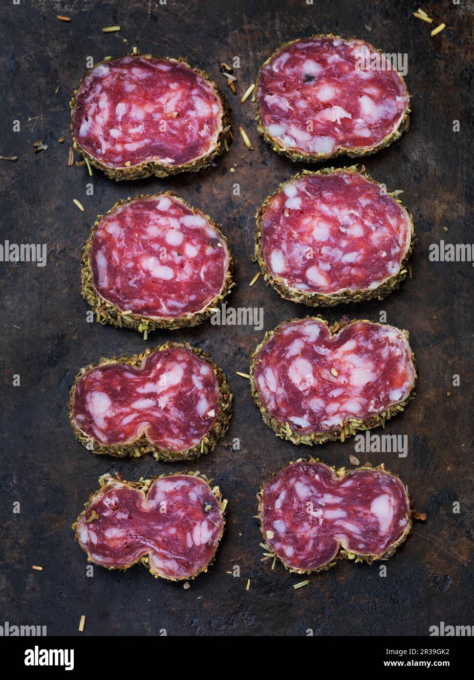 Saucisson francese con Erbe Foto Stock