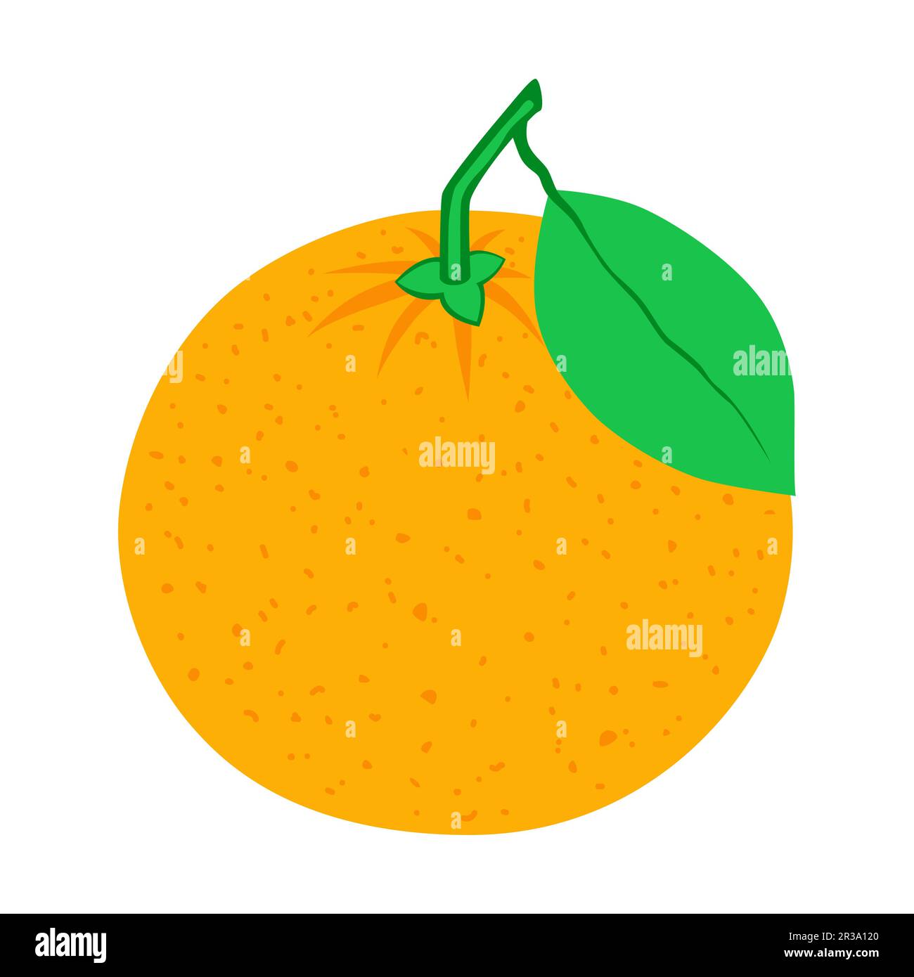 Mandarino. Frutta biologica isolata su fondo bianco. Stile di vita sano. Illustrazione vettoriale in stile piatto. Illustrazione Vettoriale