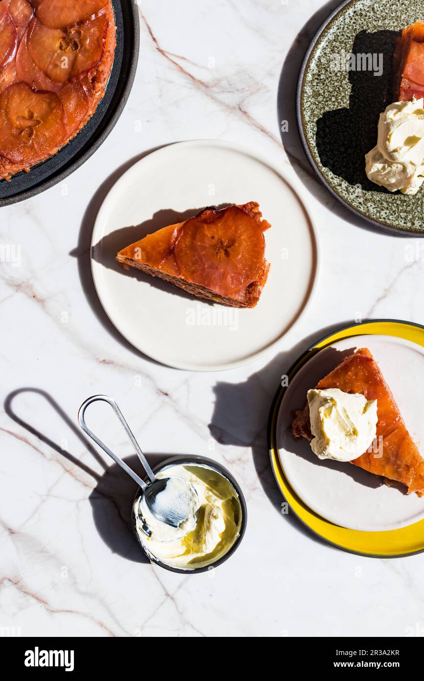 Torta di mele a strati Foto Stock