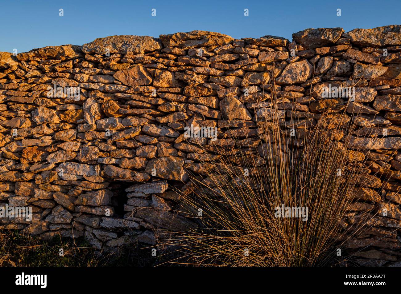 mur den Joan Blai, Estany des Peix, Formentera, Isole Pitiusas, Comunità delle Baleari, Spagna. Foto Stock