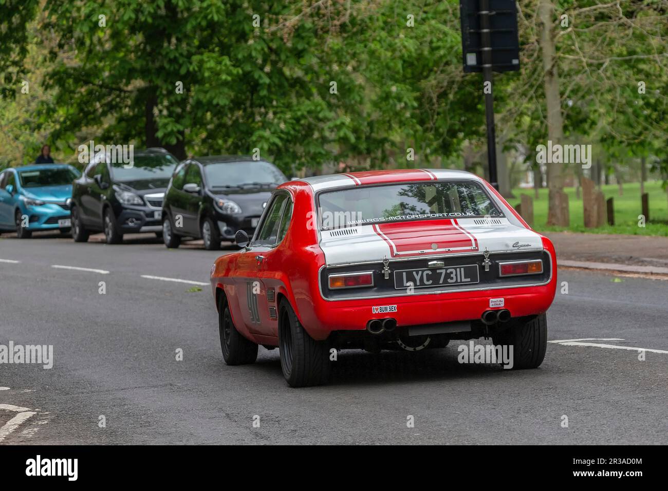 Ford Capri su Park Avenue South, Northampton. Foto Stock