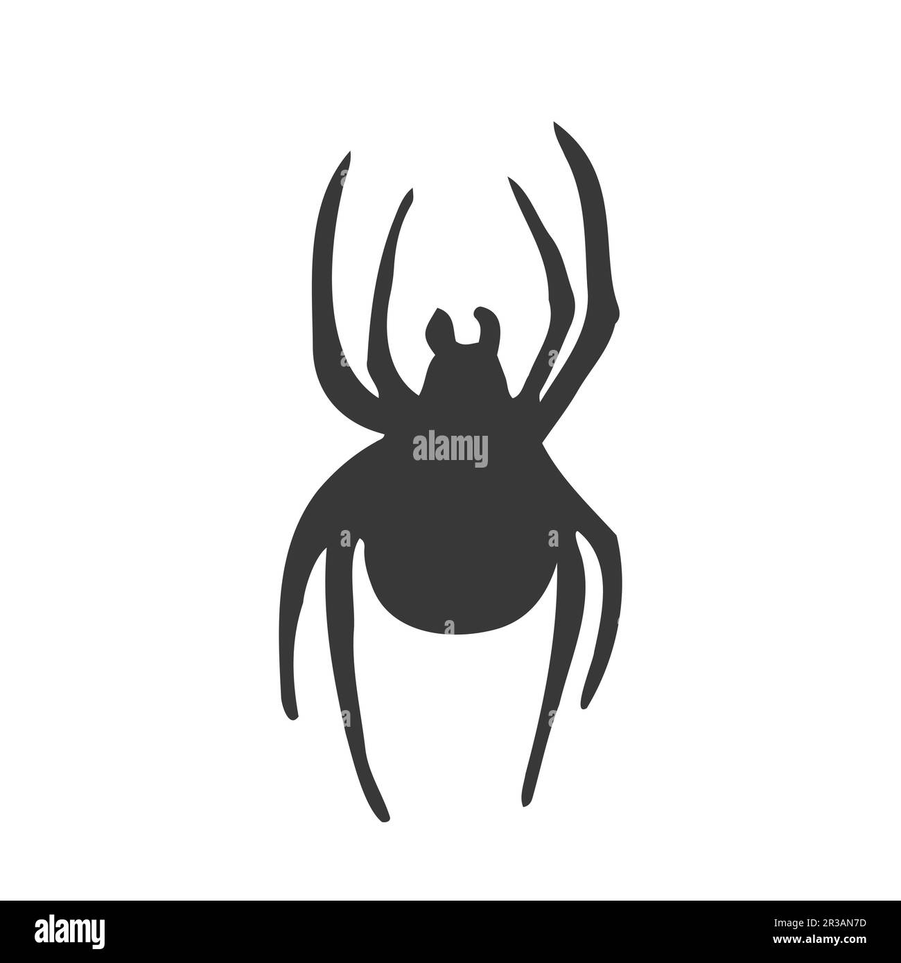 Semplice vettore di un ragno nero. Illustrazione Vettoriale