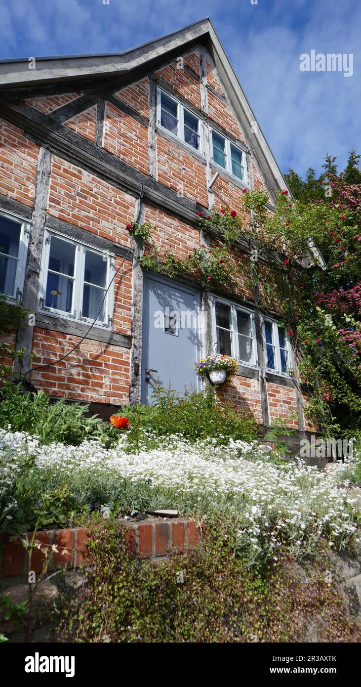 Primavera nel centro storico di Lauenburg Foto Stock