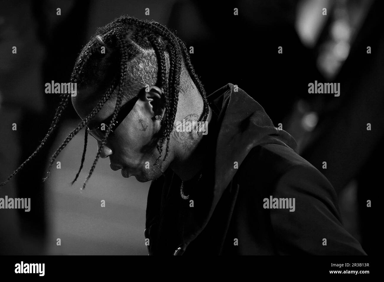 Cannes, Francia. 22nd maggio, 2023. CANNES, FRANCIA - 22 MAGGIO: Travis Scott partecipa al tappeto rosso 'The Idol' durante il 76th° festival annuale del cinema di Cannes al Palais des Festivals il 22 maggio 2023 a Cannes, Francia. Credit: dpa/Alamy Live News Foto Stock