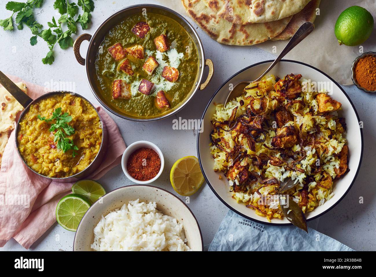 Piatti tipici indiani Foto Stock