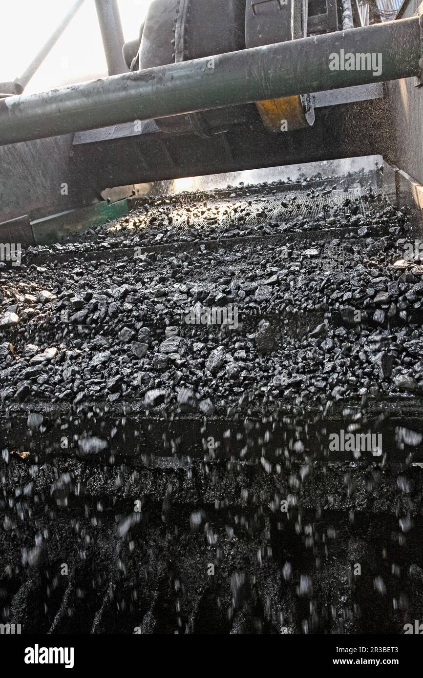Estrazione e lavorazione del carbone in Sudafrica Foto Stock