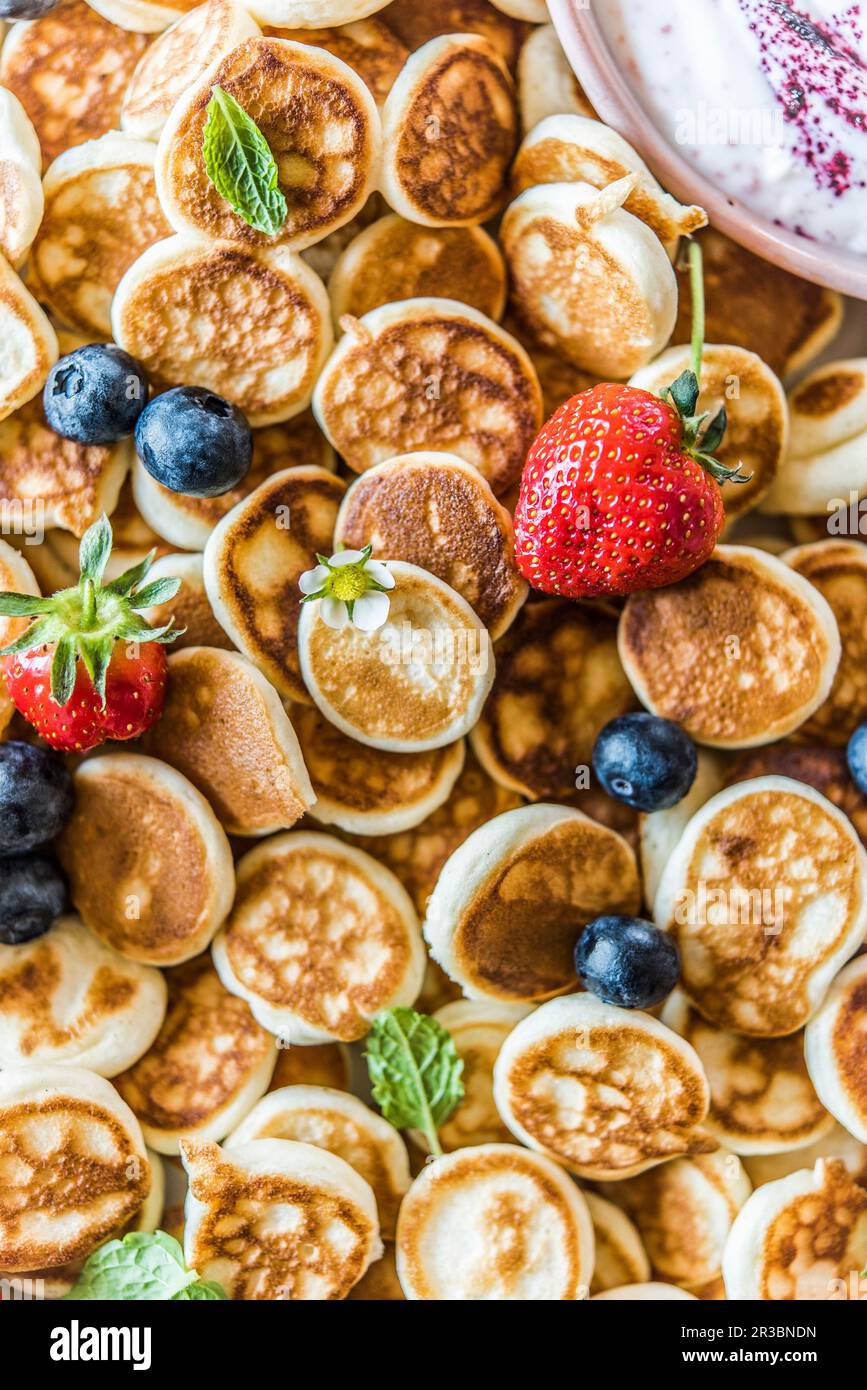 Mini pancake Foto Stock