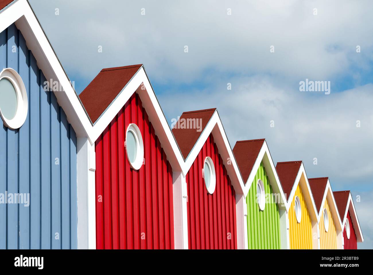 Facciata, multicolore, Isola di Langeoog Foto Stock