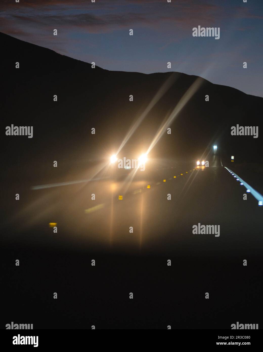 Auto a noleggio a notte Foto Stock