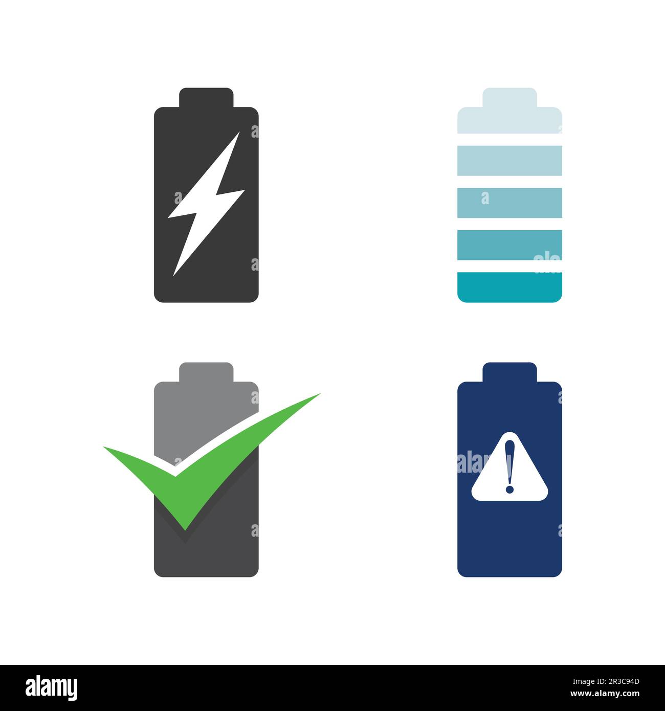 Icona del logo della batteria di alimentazione immagine vettoriale modello di progettazione.vettore di carica della batteria Icona.alimentazione della batteria e logo del fulmine lampeggiante Illustrazione Vettoriale