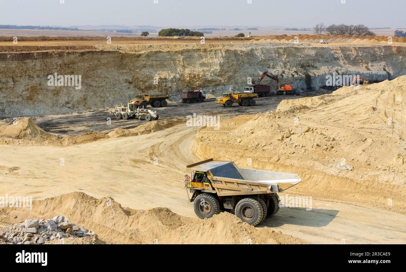 Aprire le attrezzature e le miniere di carbone Pit Foto Stock