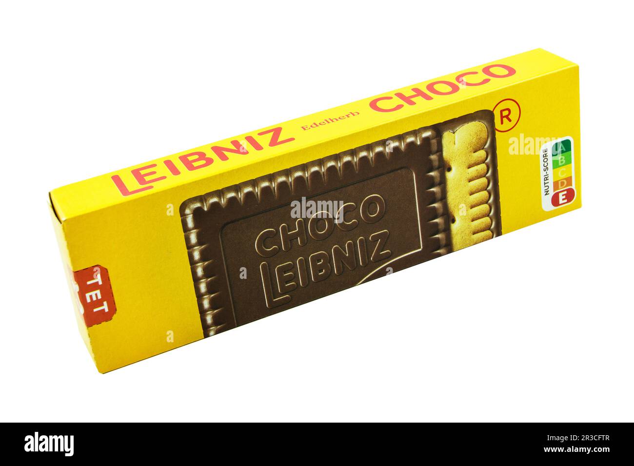 Leibniz Choco Waffeln mit Schokolade Edelherb auf weissem Hintergrund Foto Stock