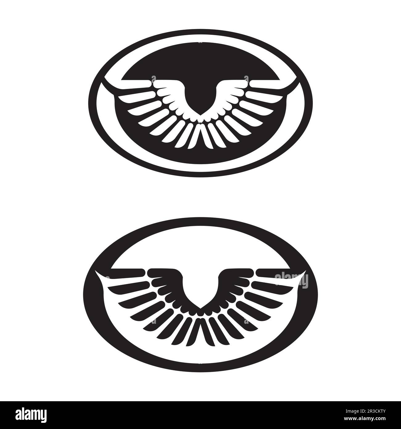 Falcon Wings Logo modello disegno vettoriale di illustrazione Illustrazione Vettoriale