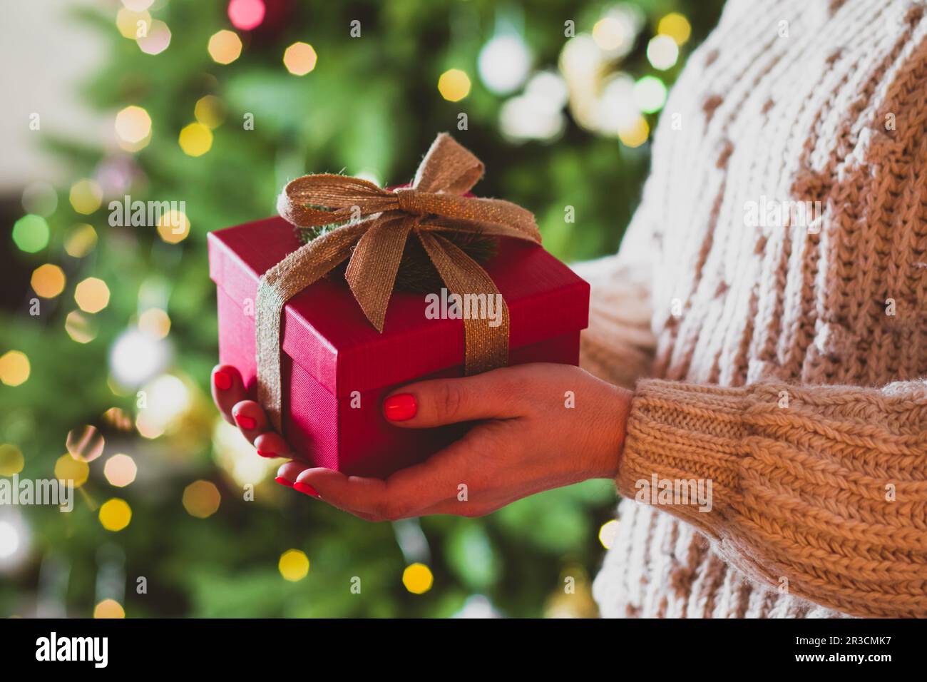 Il meraviglioso regalo romantico per Natale o Capodanno Foto Stock