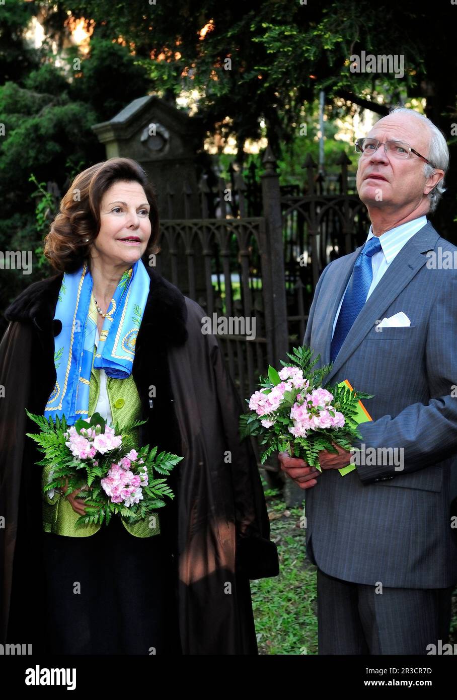 Regina Silvia Re Carlo XVI Gustaf di Svezia e Regina Silvia di Svezia, foto Kazimierz Jurewicz Foto Stock
