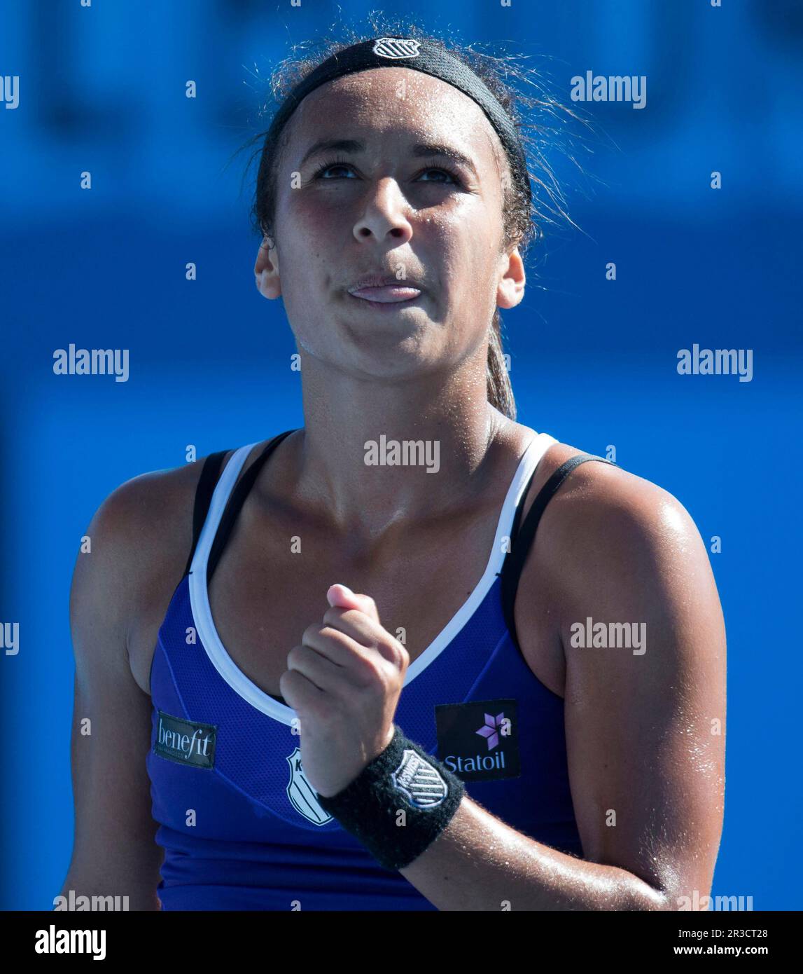 Heather Watson vince il secondo round matchTennis - Australian Open - Grand Slam - Melbourne Park 2013 - Melbourne - Australia - Mercoledì 16th Gennaio Foto Stock