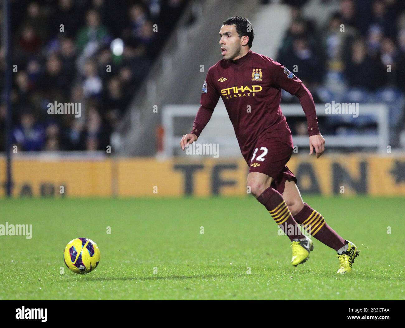 Carlos Tevez della città di Manchester. Il gioco termina un disegna.QPR 29/01/13 QPR V Manchester City 29/01/13 la Premier League Foto: Richard Washb Foto Stock