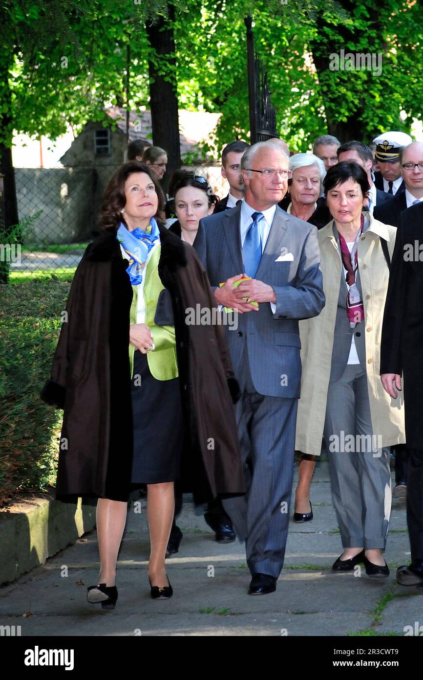 Regina Silvia Re Carlo XVI Gustaf di Svezia e Regina Silvia di Svezia, foto Kazimierz Jurewicz Foto Stock