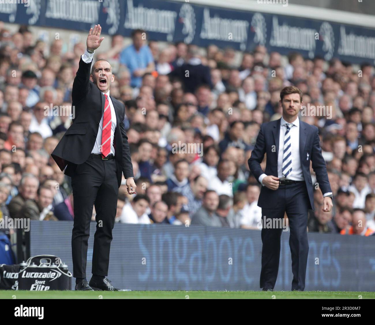 Paolo di Canio, manager di Sunderland, esorta i suoi giocatori. Spurs Beat Sunderland 1:0Tottenham:05 Hotspurs 19/05/13 Tottenham Hotspurs V Sunderland 19// Foto Stock