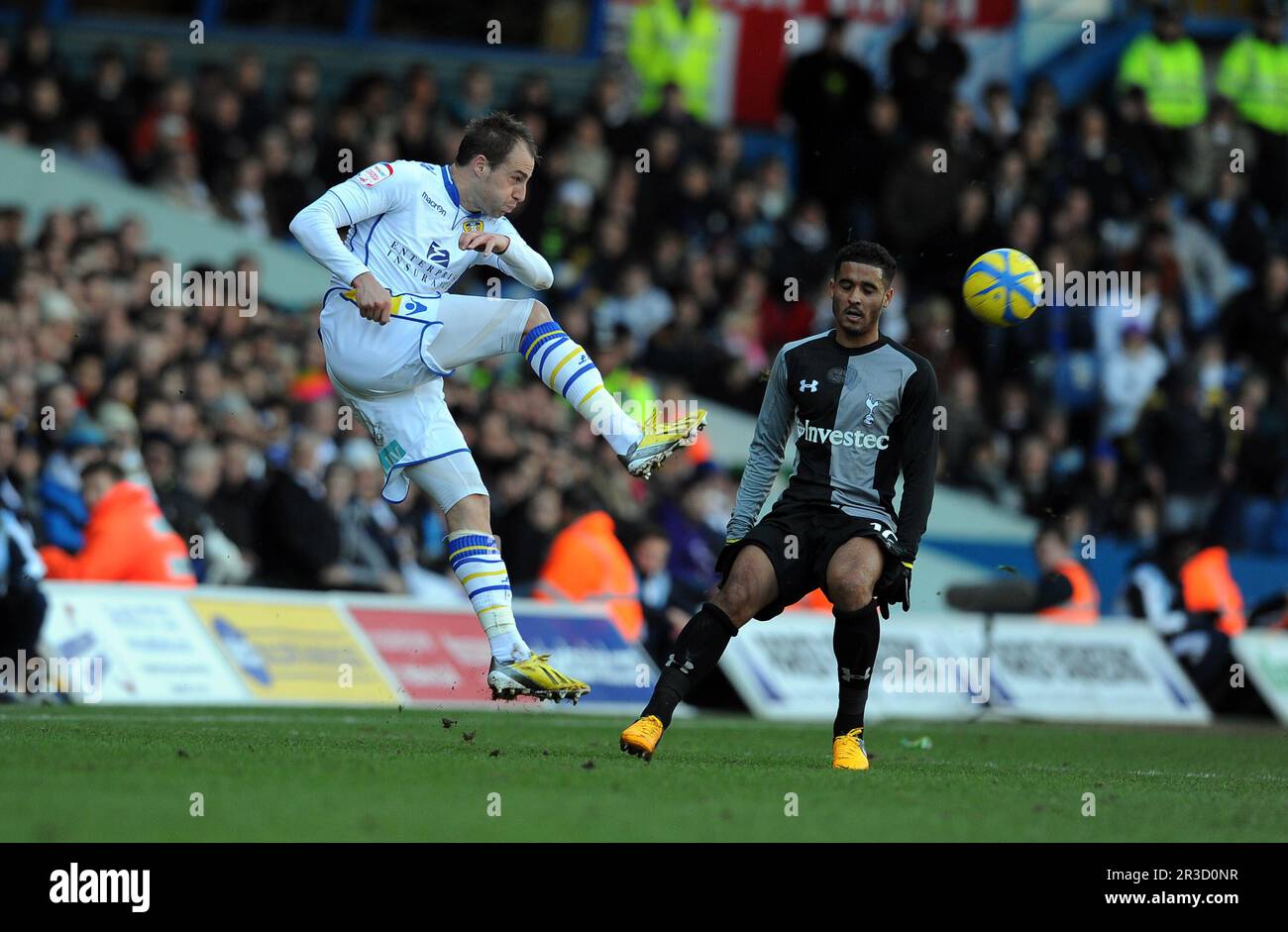 Luke VarneyLeeds United 2012/13 Kyle Naughton Tottenham Hotspur Leeds United V Tottenham Hotspur (2-1) 27/01/13 The fa Cup Fourth Round Photo: Robin P Foto Stock