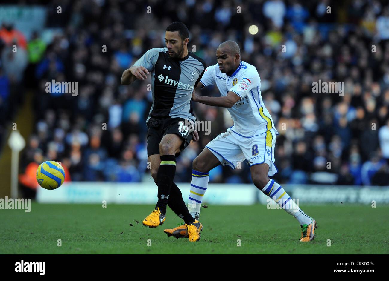 Mousa DembeleTottenham Hotspur 2012/13 Rodolph Austin Leeds United Leeds United V Tottenham Hotspur (2-1) 27/01/13 la fa Cup Fourth Round Photo: Robi Foto Stock