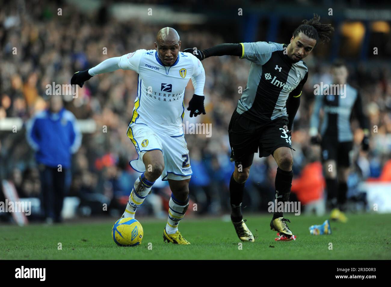 El Hadji DioufLeeds United 2012/13 Benoit Assou Ekotto Tottenham Hotspur Leeds United V Tottenham Hotspur (2-1) 27/01/13 The fa Cup Fourth Round Photo Foto Stock