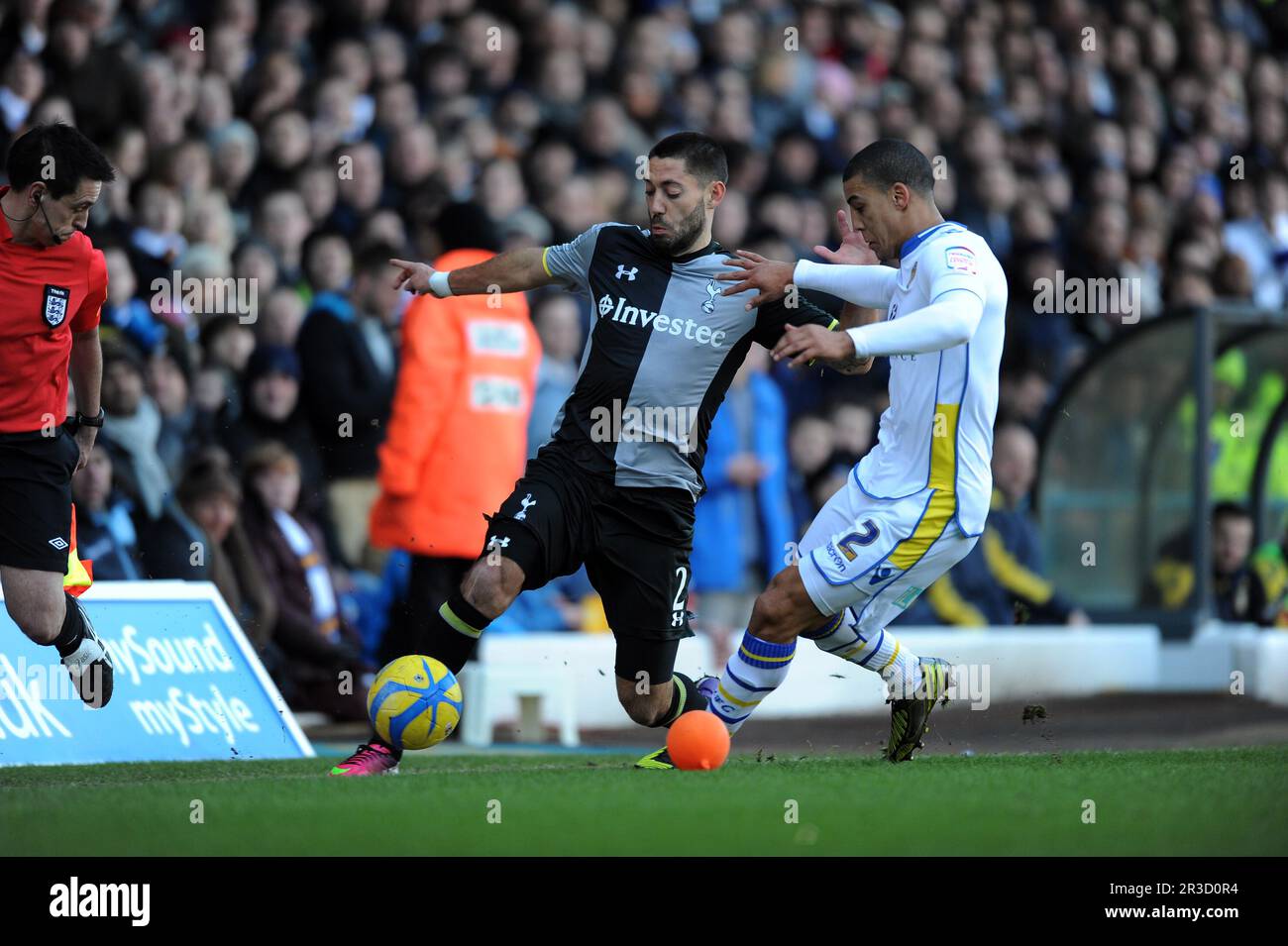 Clint DempseyTottenham Hotspur 2012/13 Lee Peltier Leeds United Leeds United V Tottenham Hotspur (2-1) 27/01/13 The fa Cup Fourth Round Photo: Robin P Foto Stock