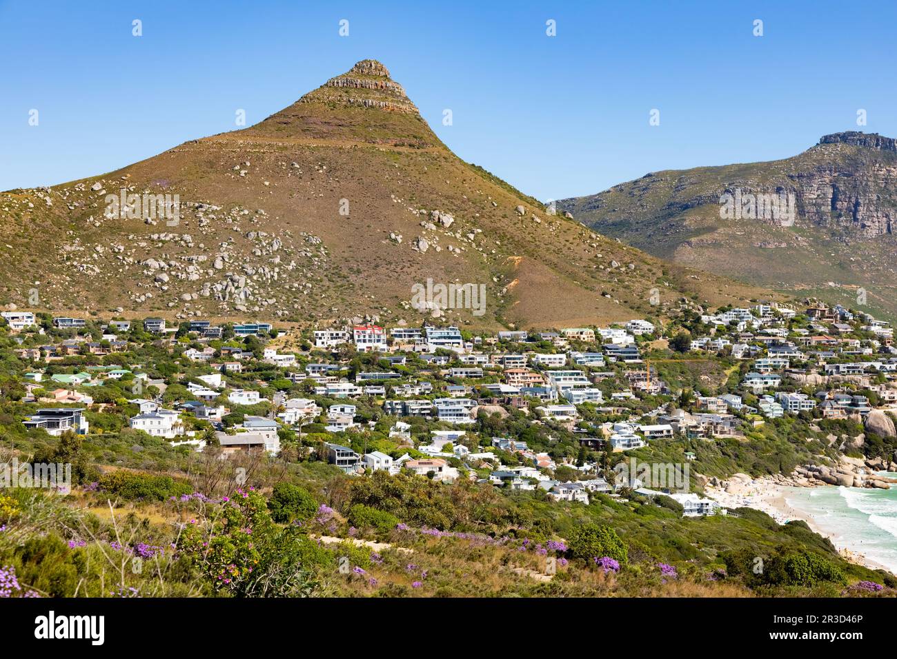 Llandudno spiaggia e città balneare di Città del Capo Foto Stock