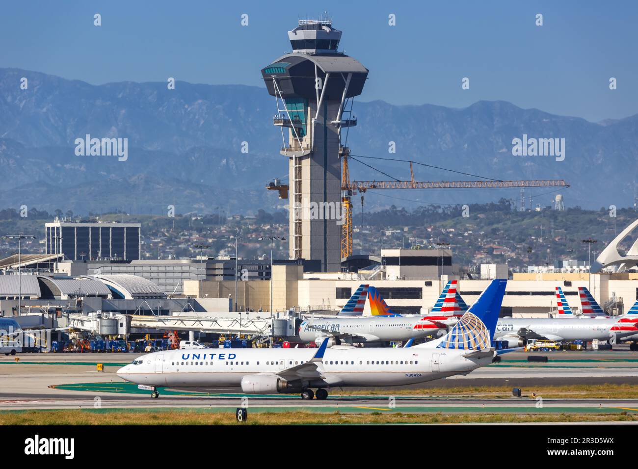 United Airlines Boeing 737-900ER Aircraft Los Angeles Airport Foto Stock