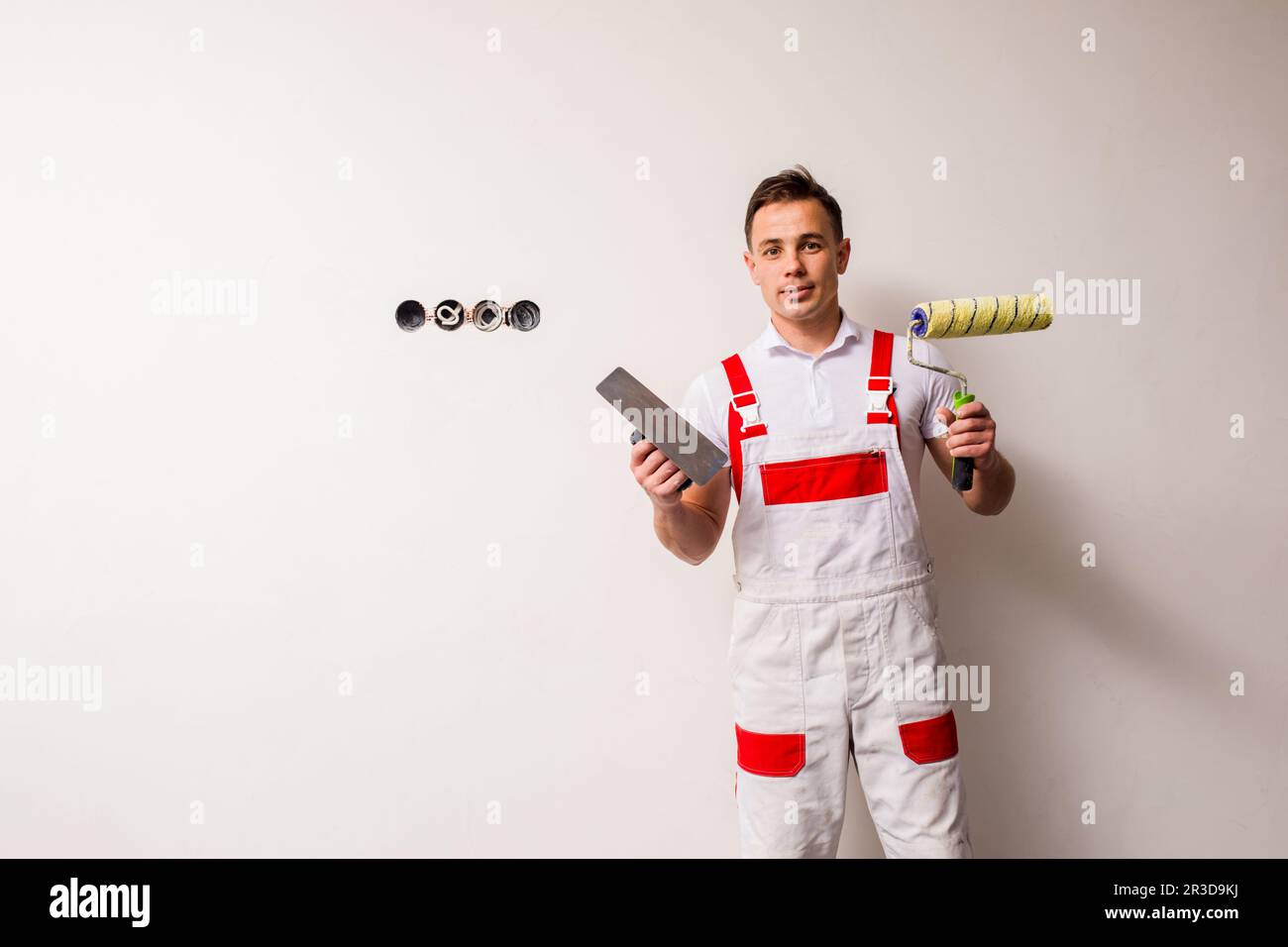 Un simpaticissimo uomo che si sente nel posto giusto Foto Stock