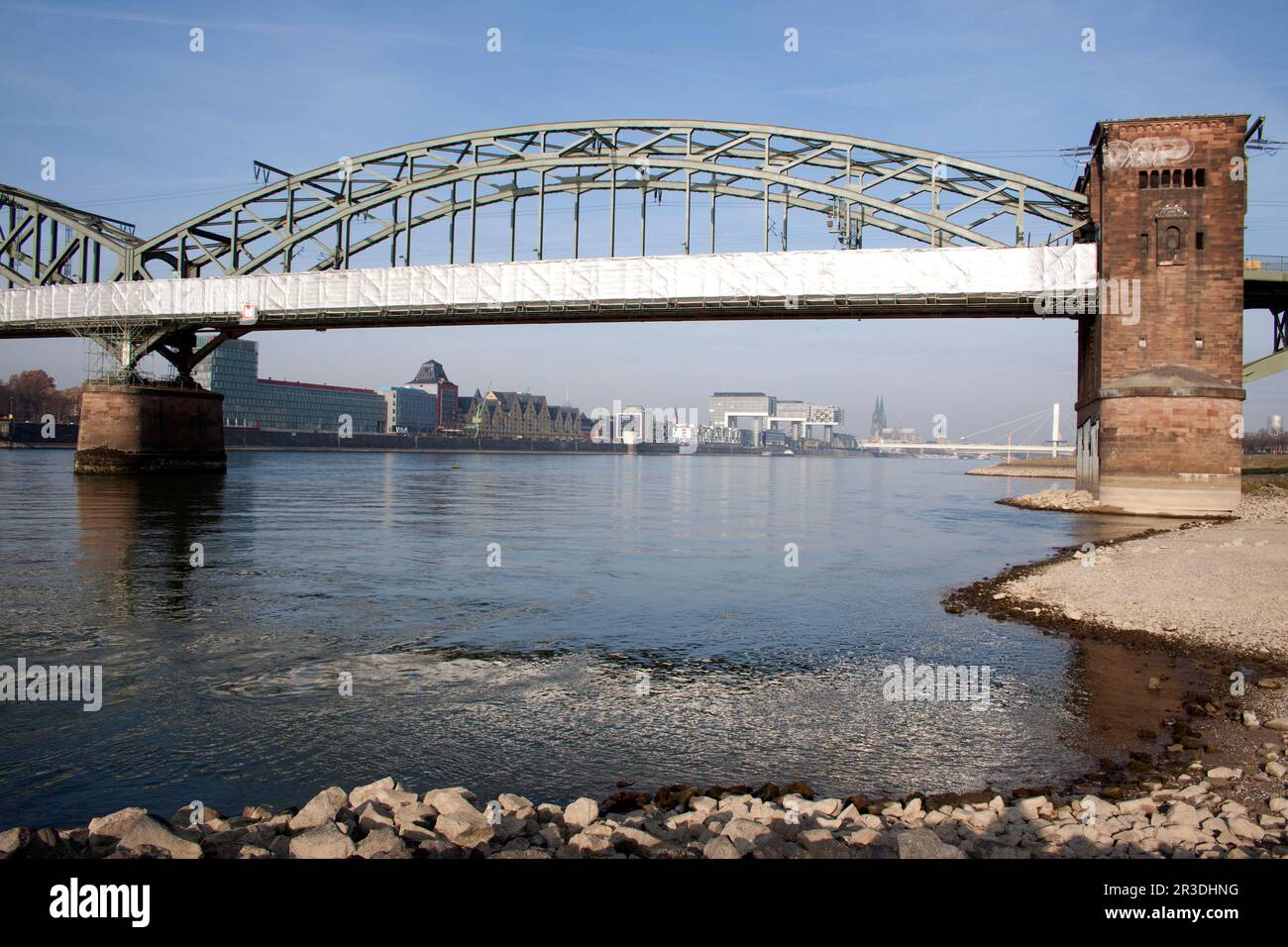 Ponte Sud, ponte ferroviario, Colonia-poll, NRW, Renania Foto Stock