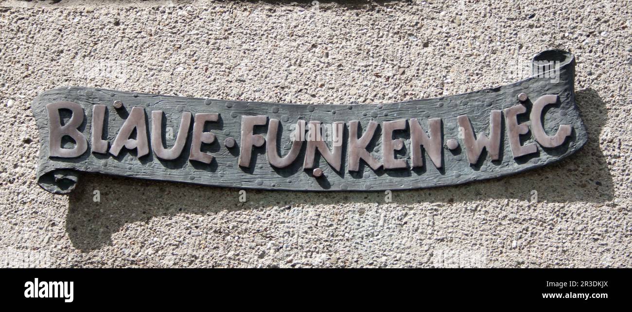 Blaue Funken Weg, Neustadt-SÃ¼d, Colonia, Renania, NRW Foto Stock