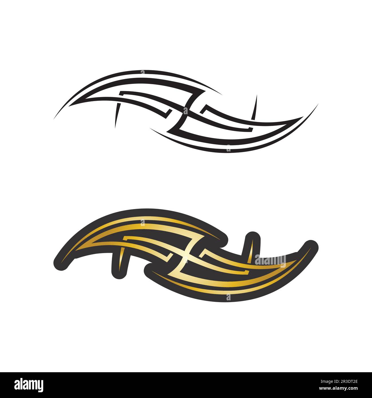 tribale, classico , nero, tatuaggio etnico icona vettore illustrazione logo Illustrazione Vettoriale