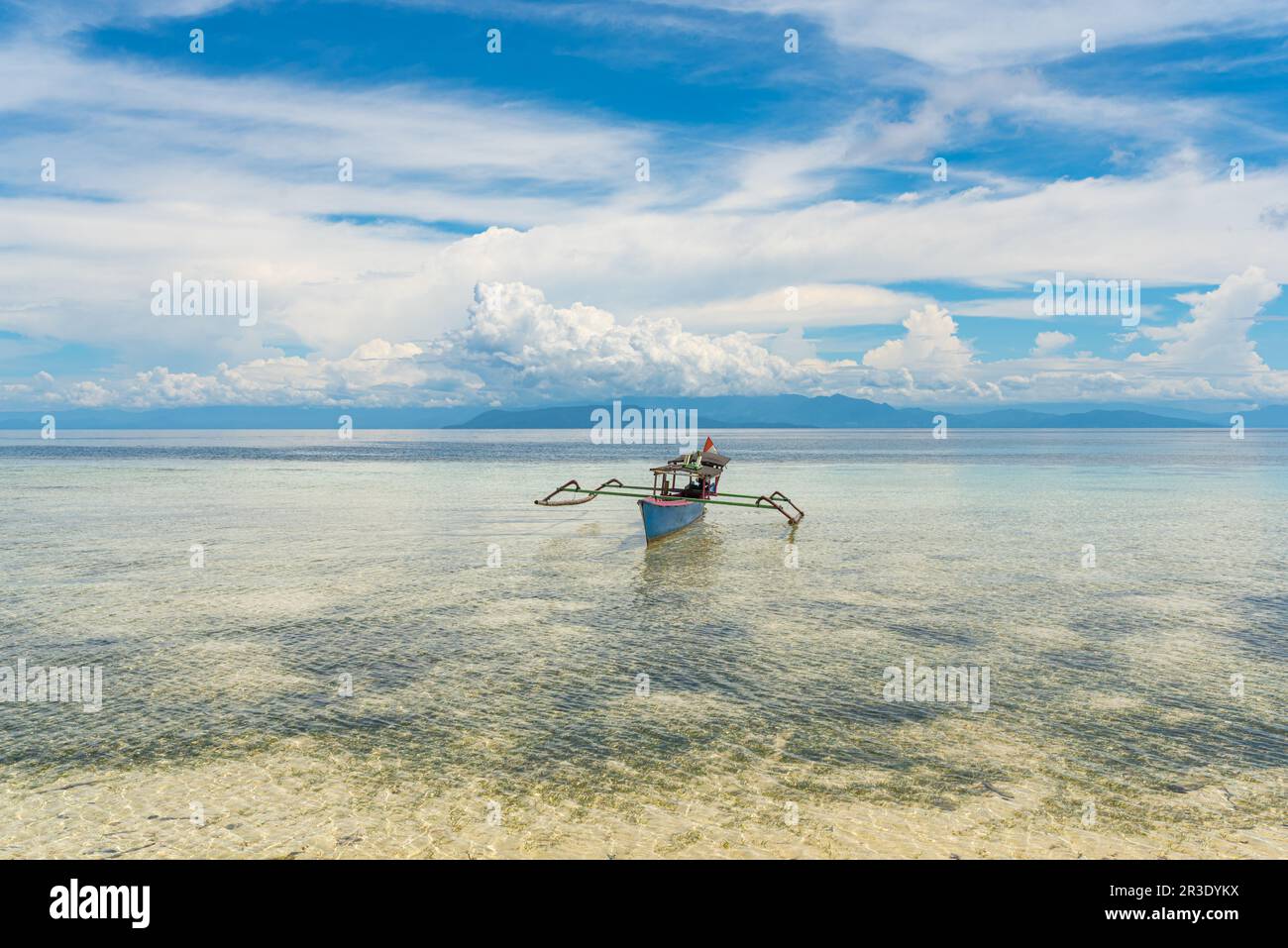 Gita subacquea all'Isola Tgiana Taupan a Sulawesi Foto Stock