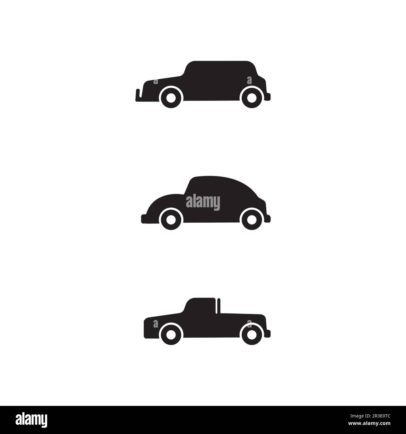 Icone auto e logo vettoriale automobili per il trasporto camion autobus e altri vettori di trasporto disegni Illustrazione Vettoriale