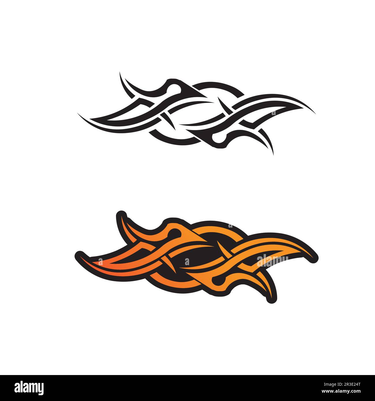 tribale, classico , nero, tatuaggio etnico icona vettore illustrazione logo Illustrazione Vettoriale