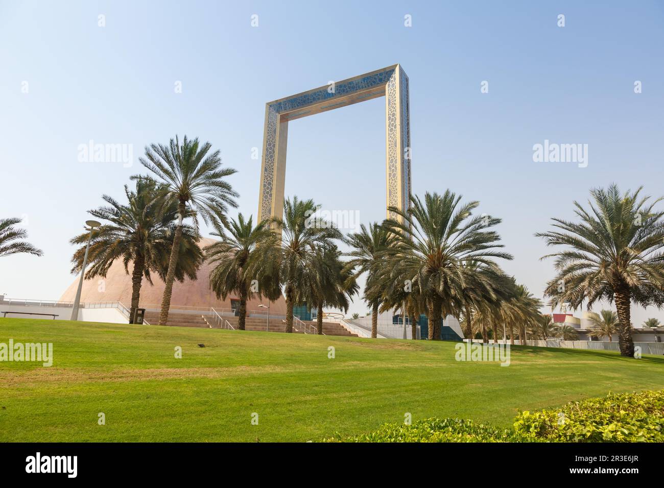 Dubai la cornice architettura negli Emirati Arabi Uniti Foto Stock