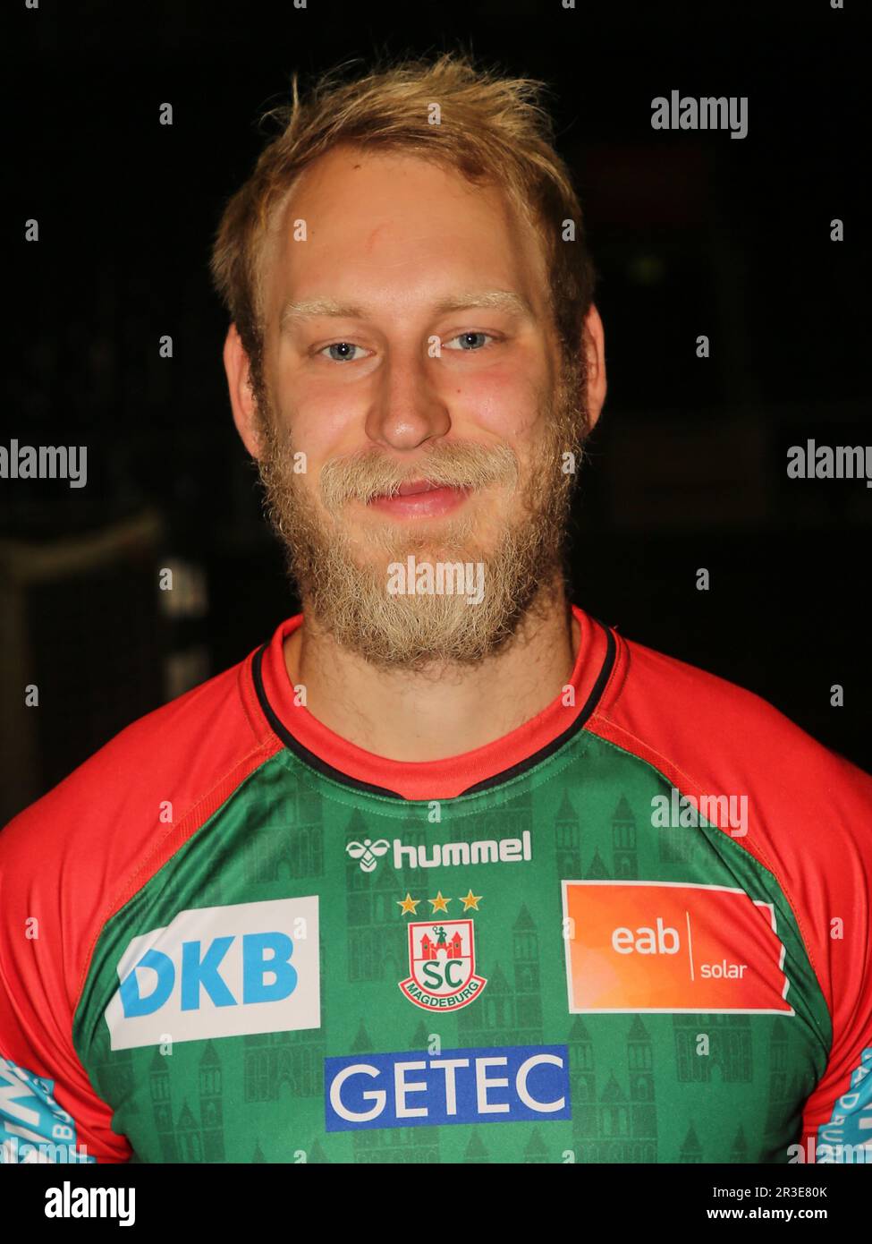 Giocatore tedesco di pallamano Matthias Musche SC Magdeburg HBL Liqui Moly Pallamano Bundesliga stagione 2021-22 Foto Stock