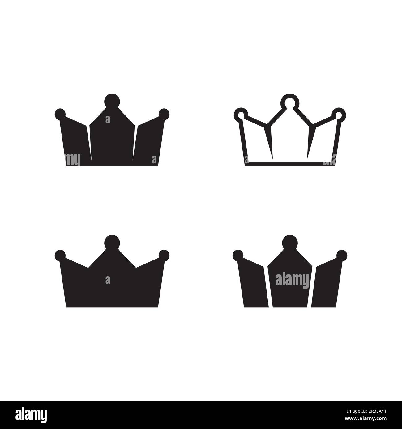 Crown Logo king logo queen logo, principessa, modello vettore icona disegno illustrazione imperiale, reale, e succes logo business Illustrazione Vettoriale