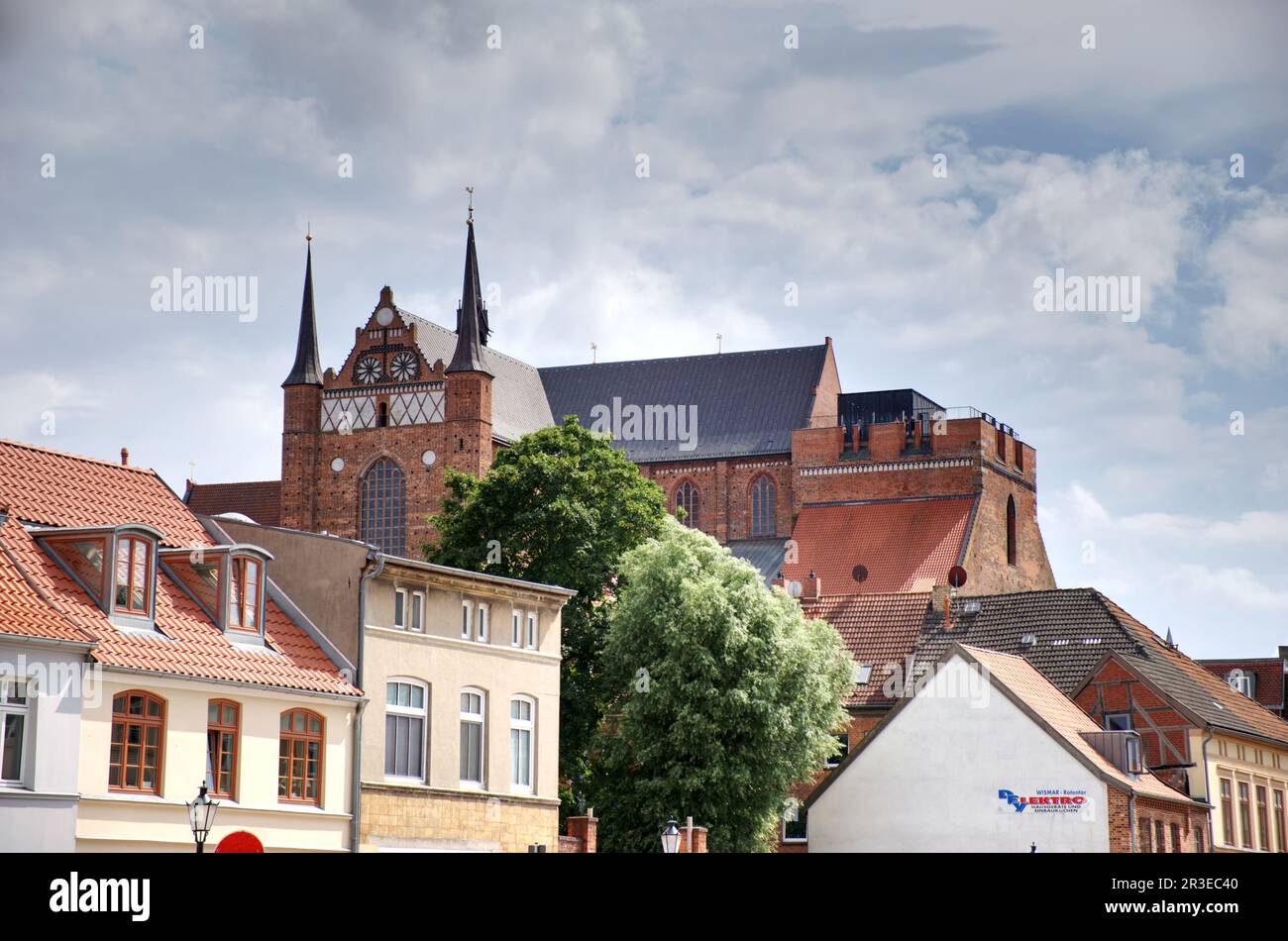 Wismar, St George's Church, città anseatica, Meclemburgo-Pomerania occidentale, Germania Foto Stock