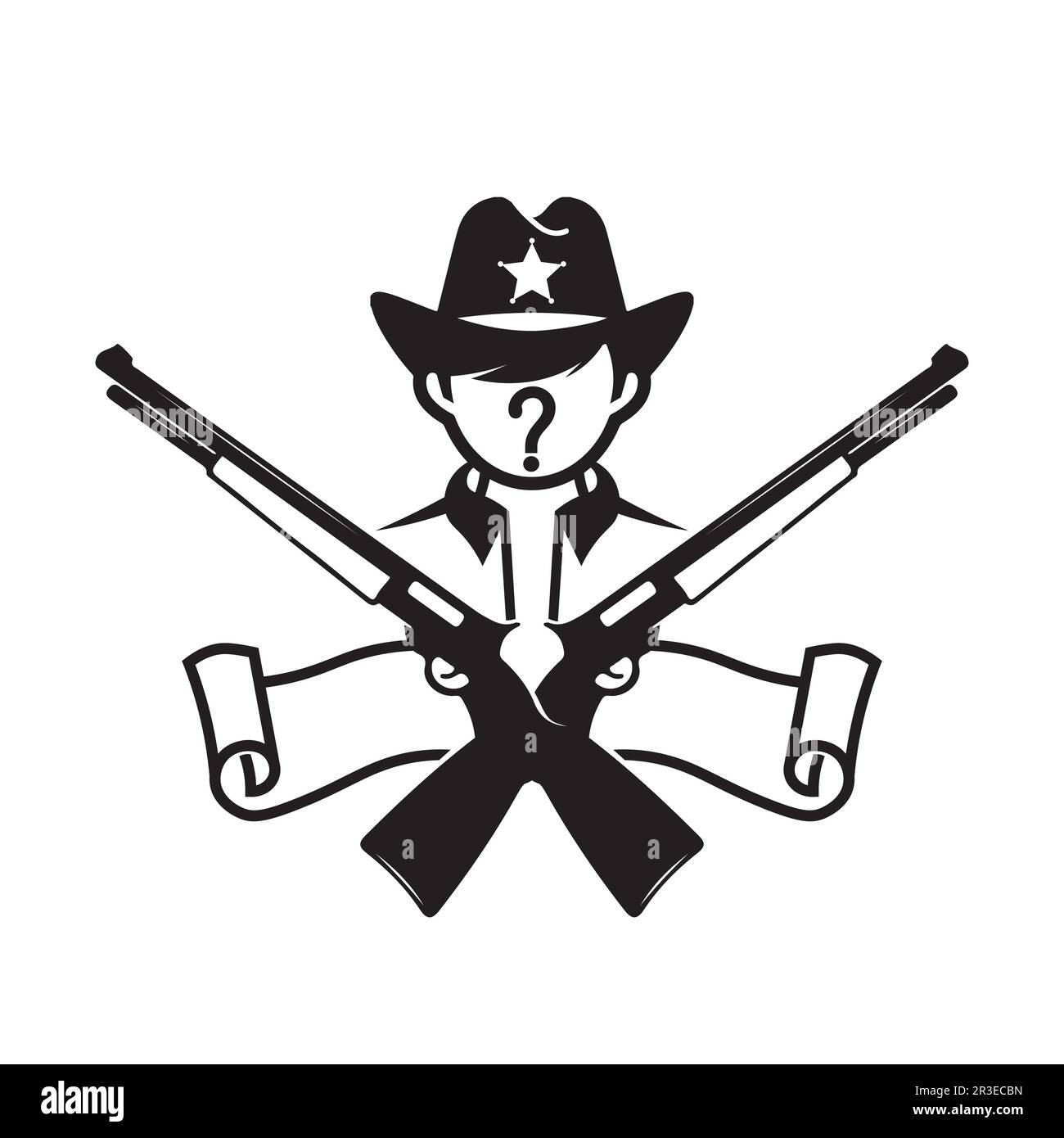 cowboy hat logo immagini icona vettore e modello di disegno Illustrazione Vettoriale